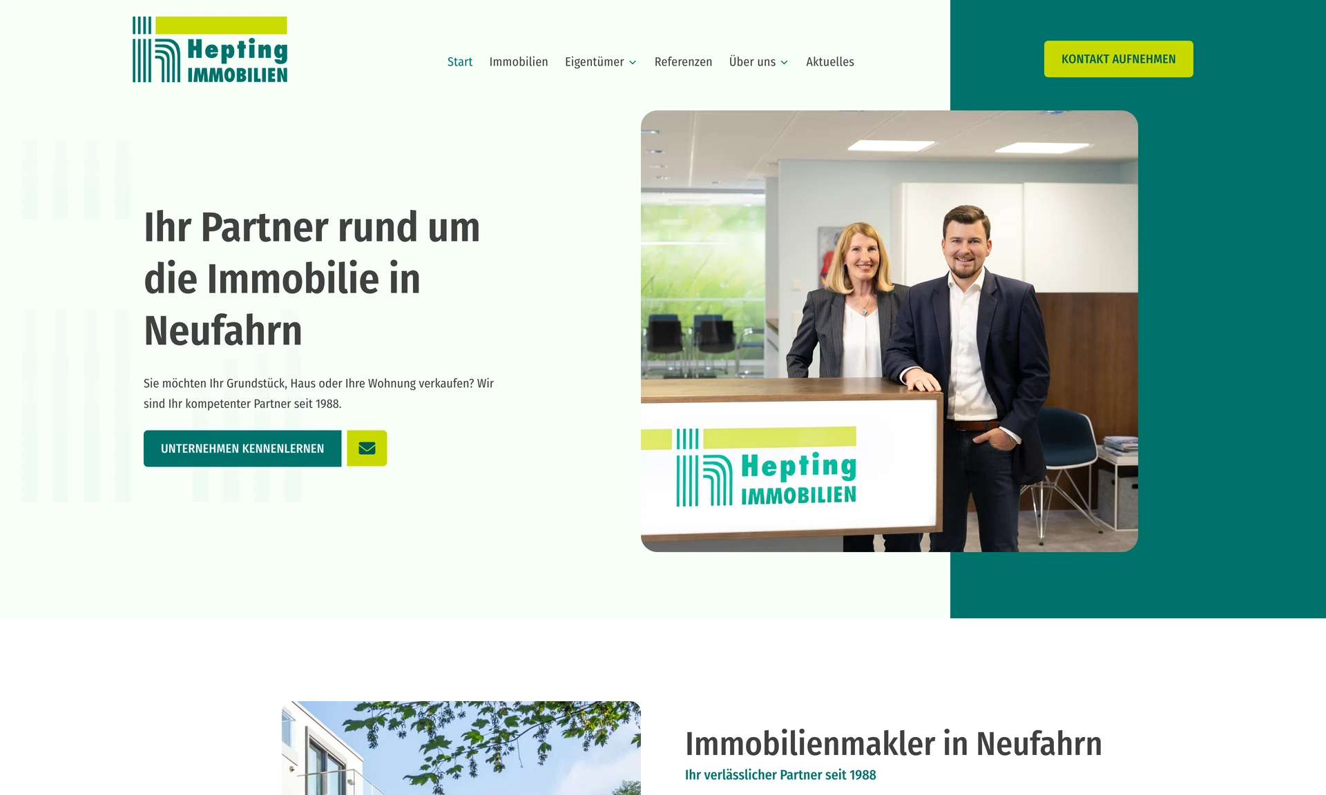 Neue Webseite - Hepting IMMOBILIEN